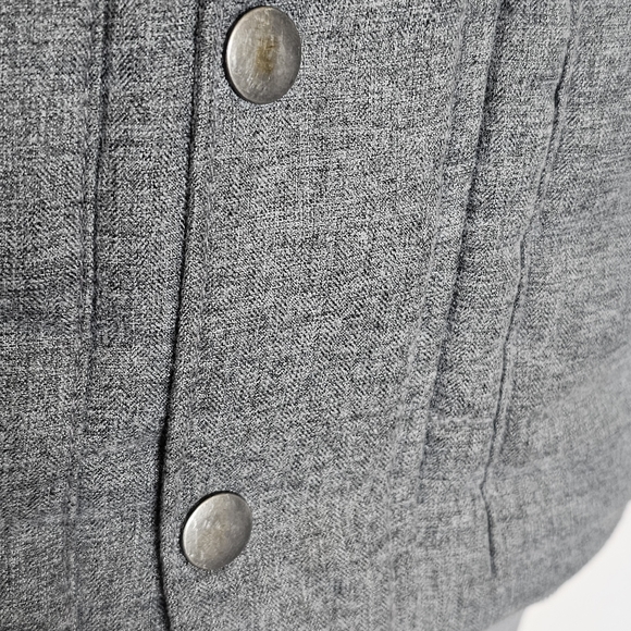 Old Navy Boys/Girls Quilted Gray Puffer Vest Flannel Look Sz L 5 Pockets… - Picture 4 of 11